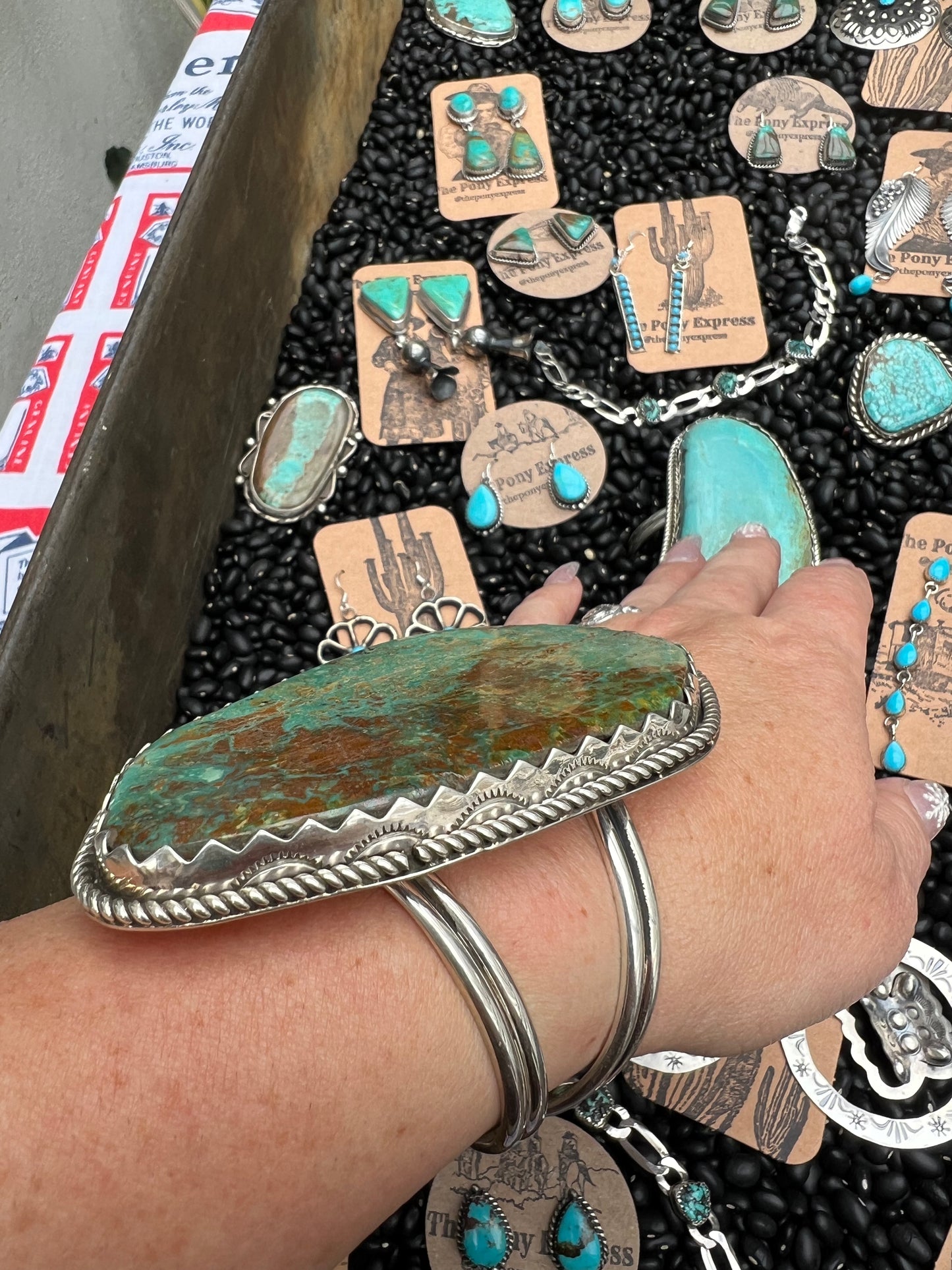 Huge Turquoise Slab Cuff