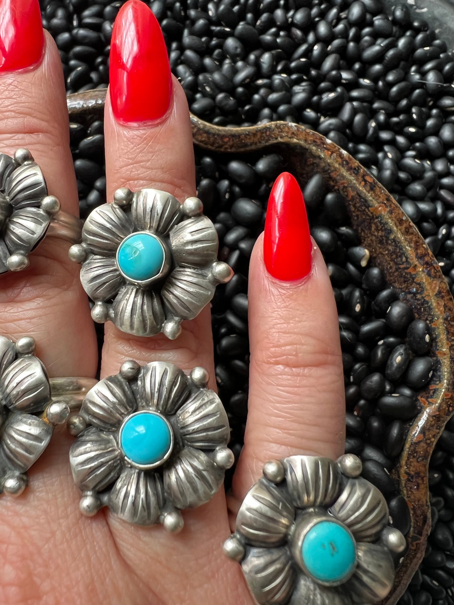 Turquoise Flower Ring
