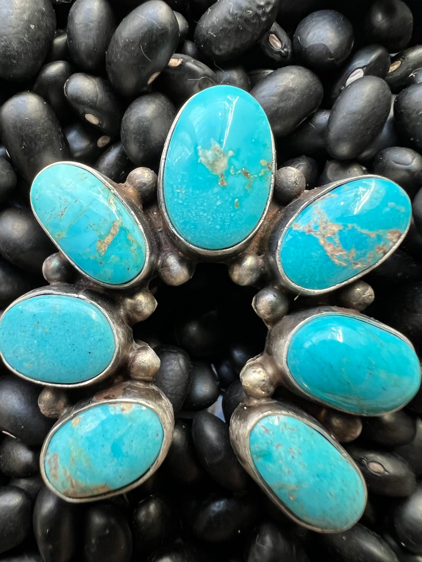 7 stone Turquoise Naja Ring size 9’s