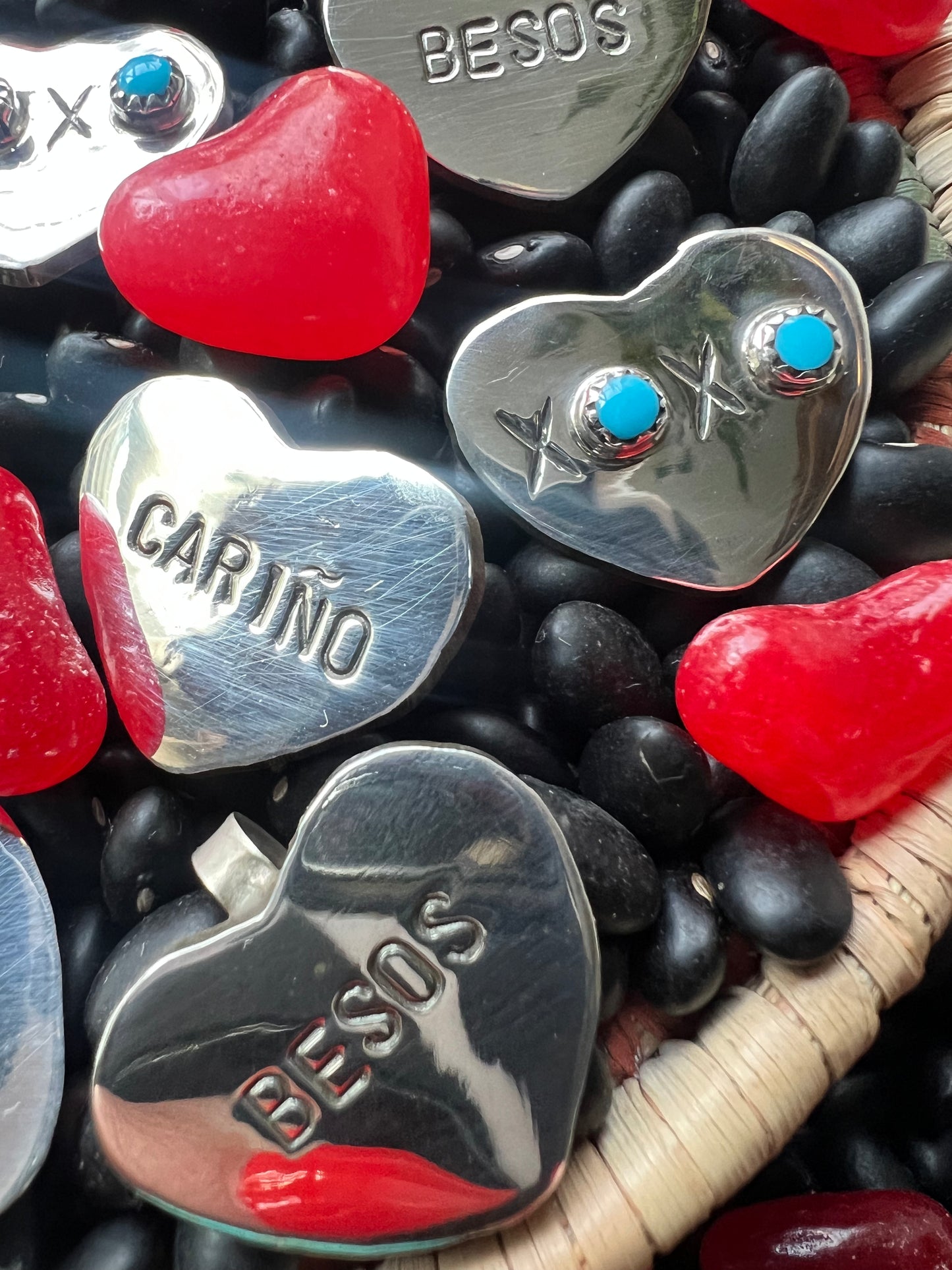 Conversation Heart Pendant or Hat Pin