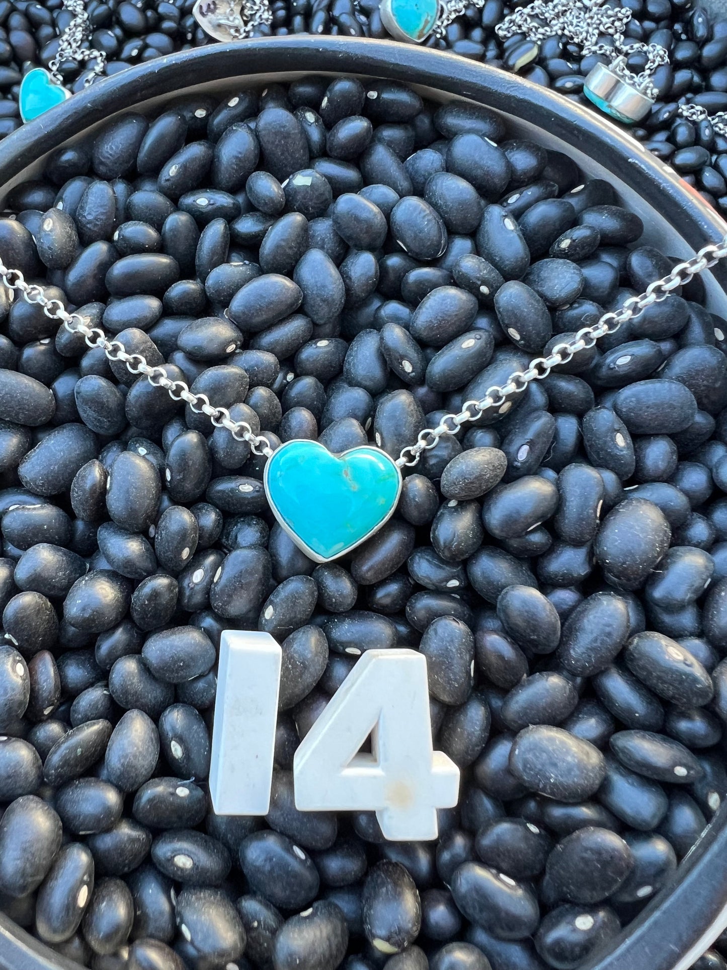 Turquoise Floating Heart Necklace