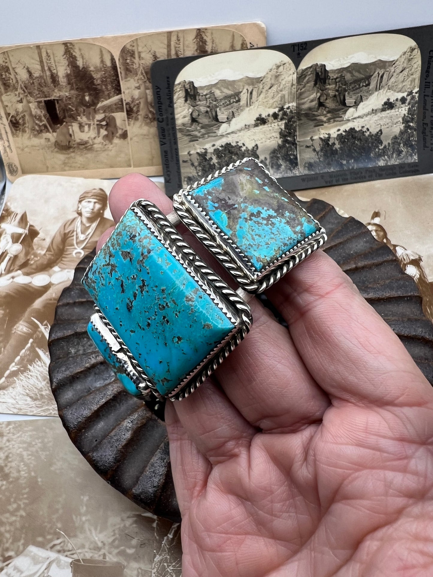 Turquoise Rectangle Cuff