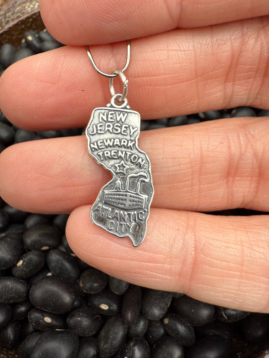 New Jersey Sterling Silver Charm