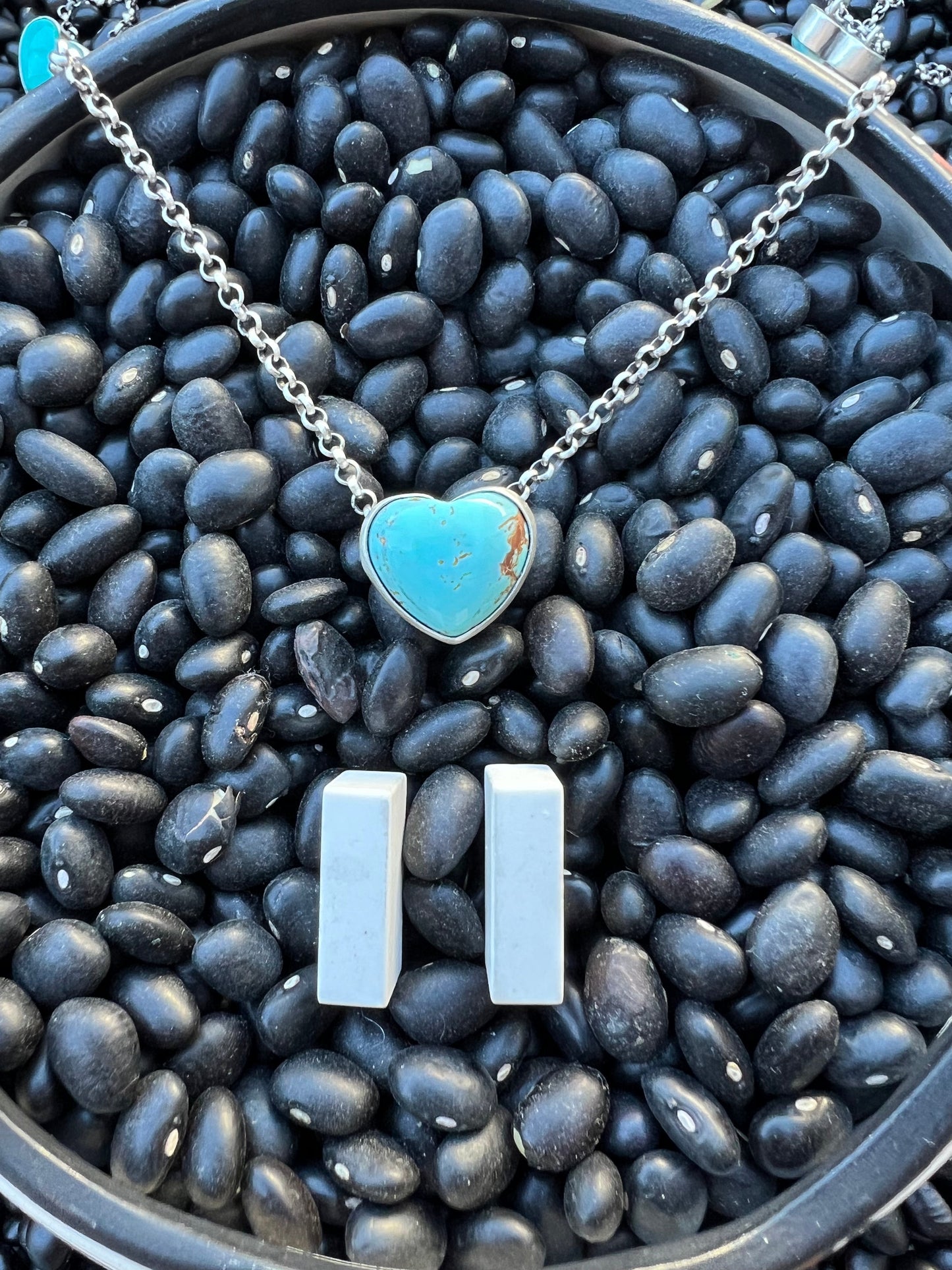 Turquoise Floating Heart Necklace