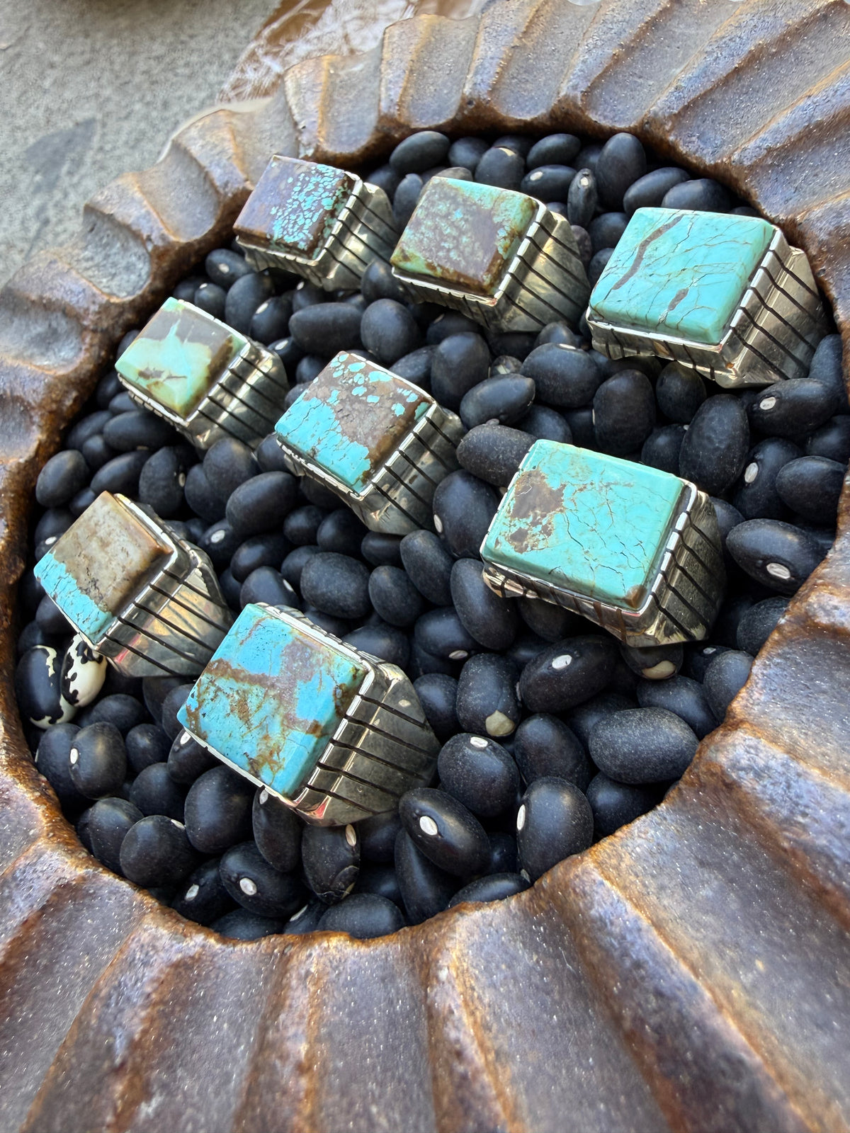 Turquoise Square Signet Ring