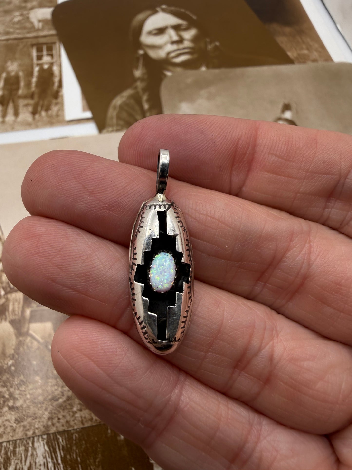 Opal Shadowbox Pendants