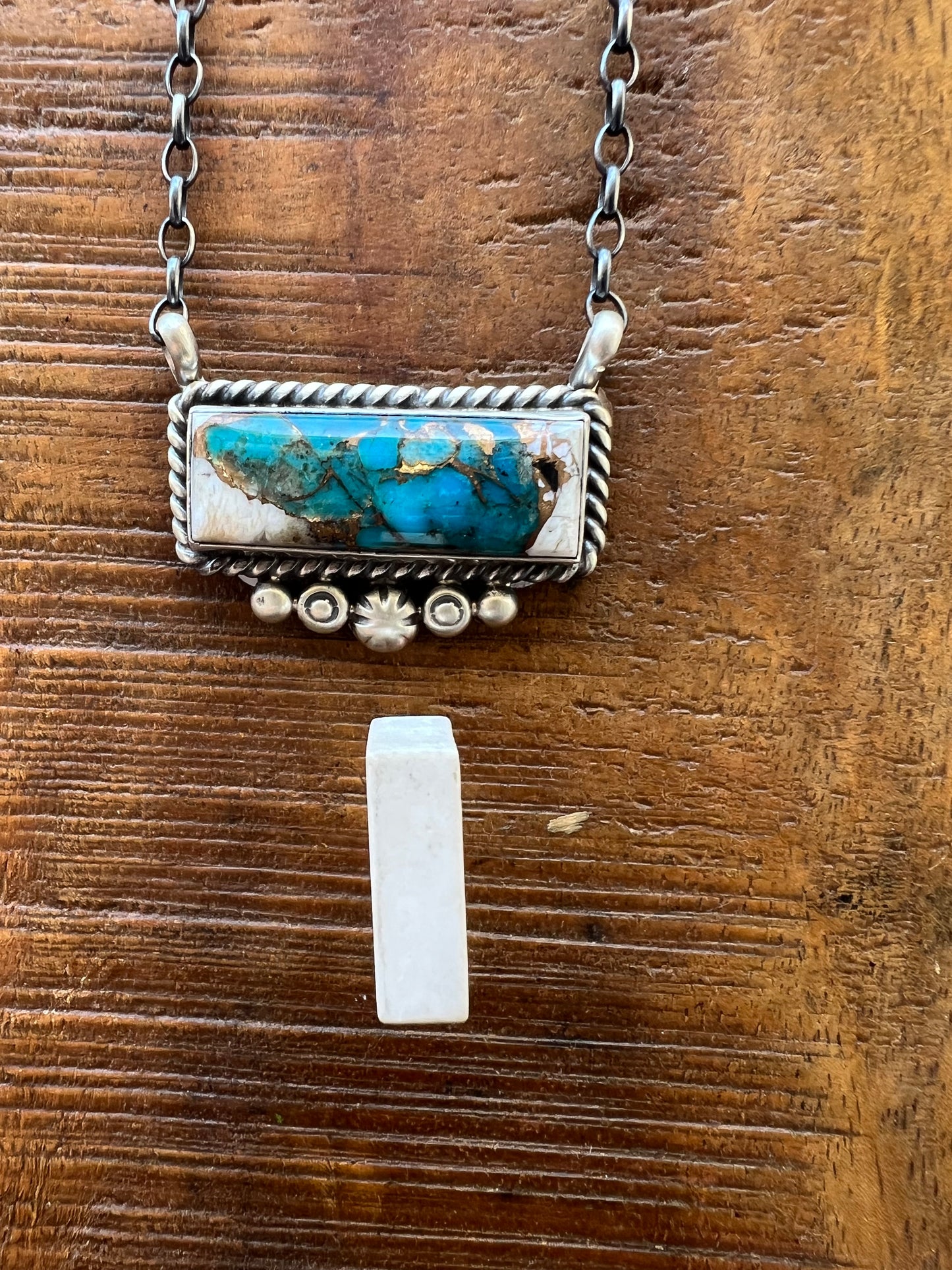 Turquoise Fancy Bar Necklace