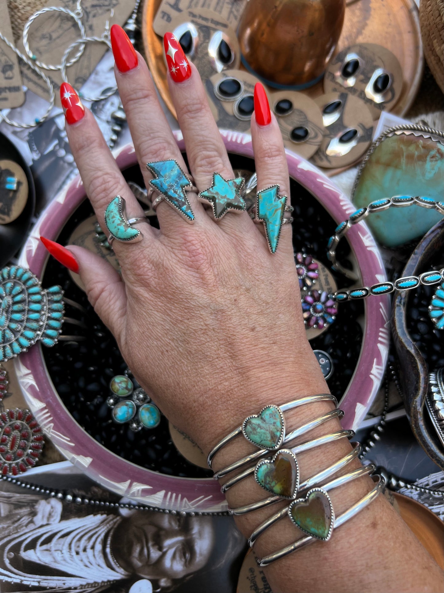 Turquoise Star Rings