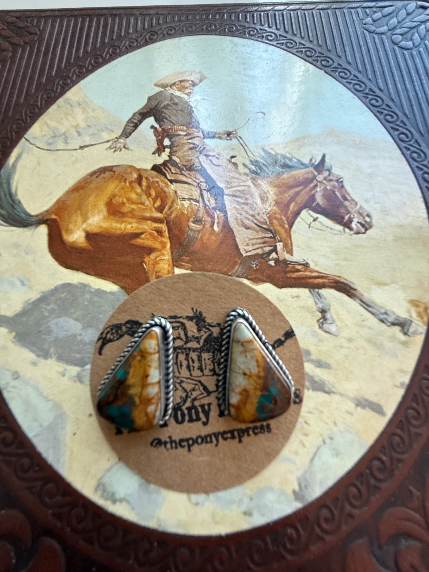 Royston Ribbon Turquoise Studs