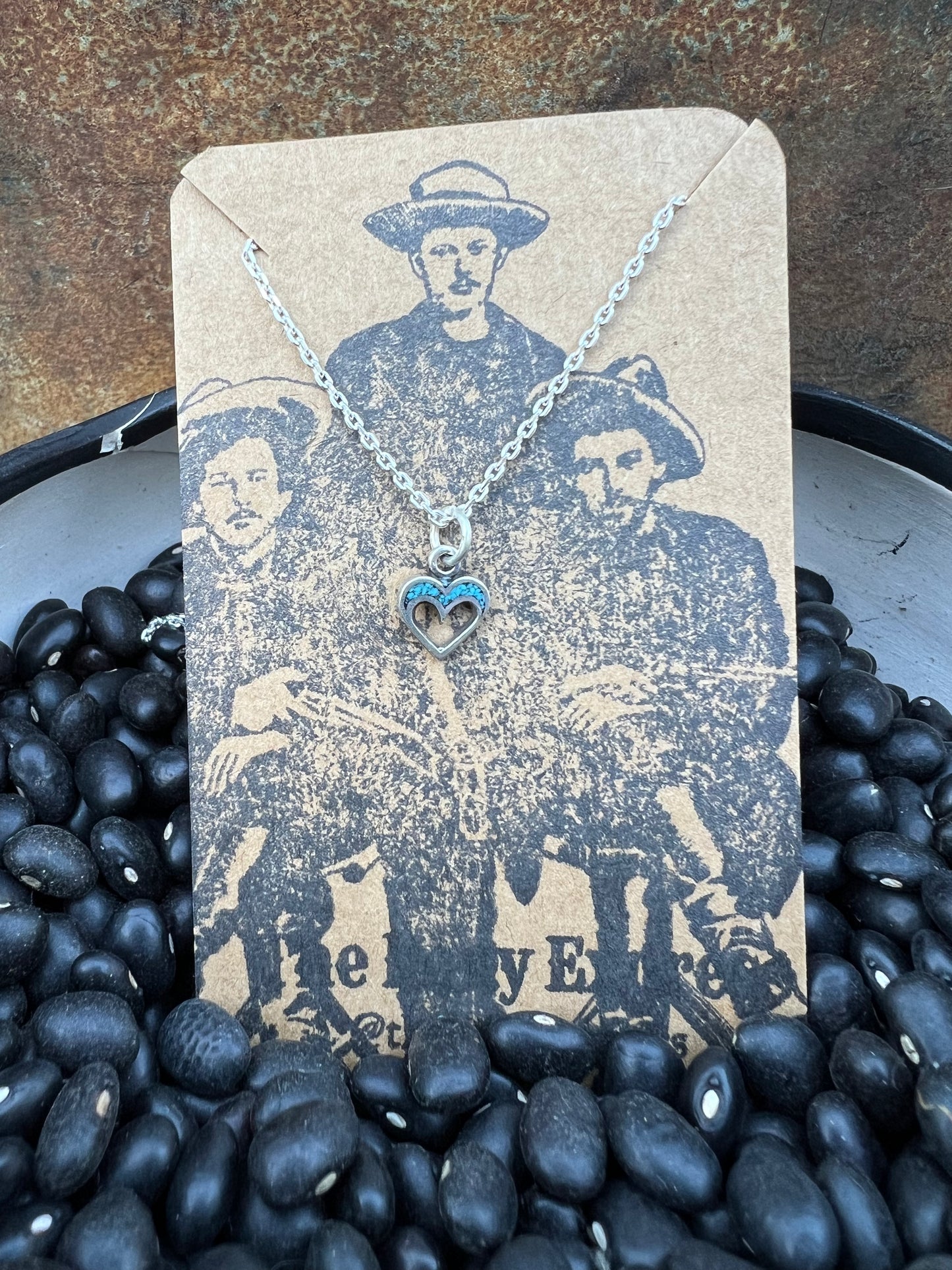 DOOR BUSTER Turquoise Inlay Charm Necklace