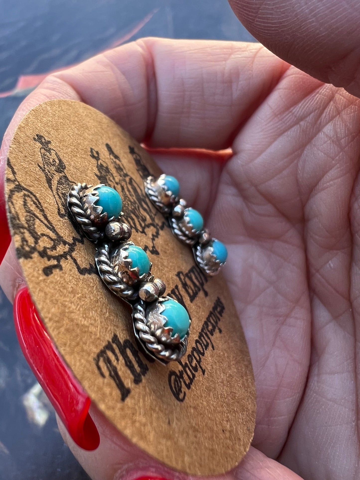 Pea Pod Turquoise Studs