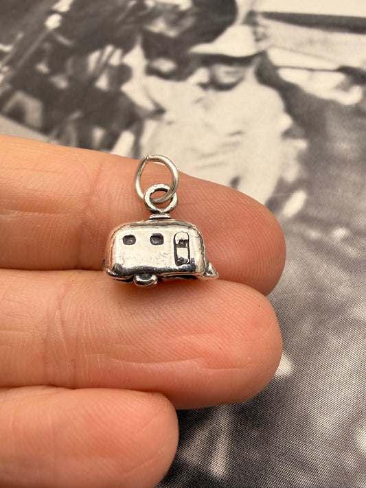 Airstream Travel Trailer Sterling Silver Charm