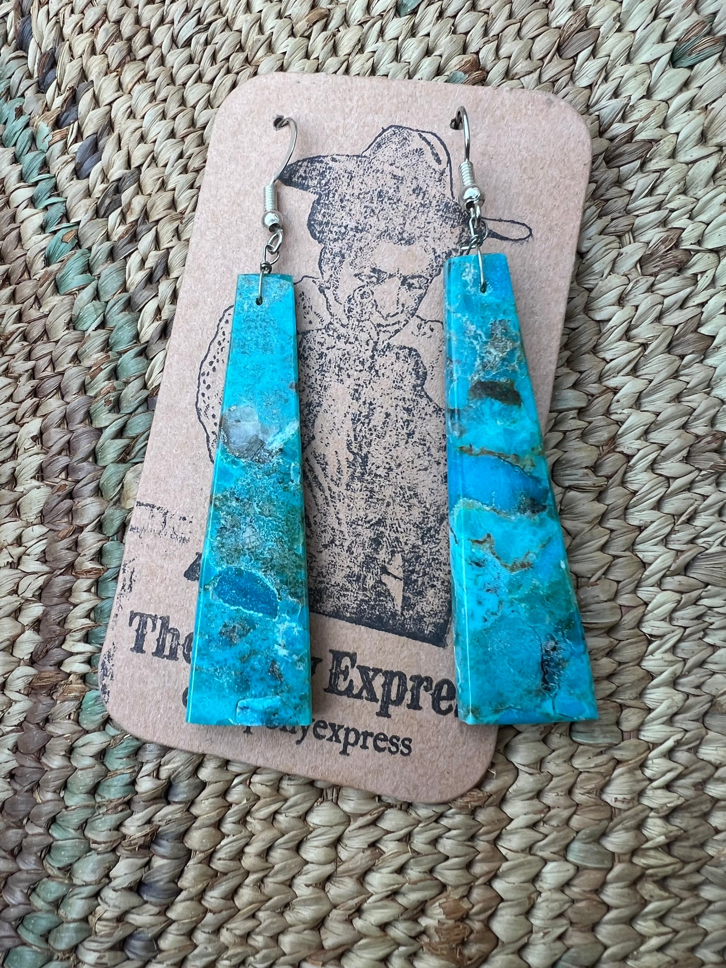 BLACKFRIDAY Turquoise Slab Earrings