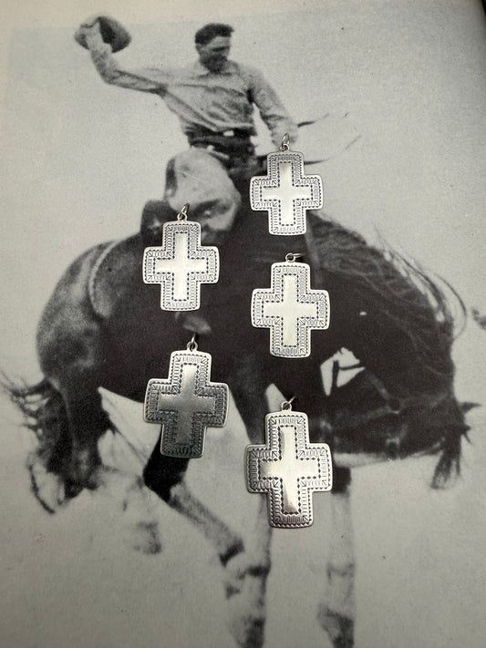 Southwestern Cross Sterling Silver Charm