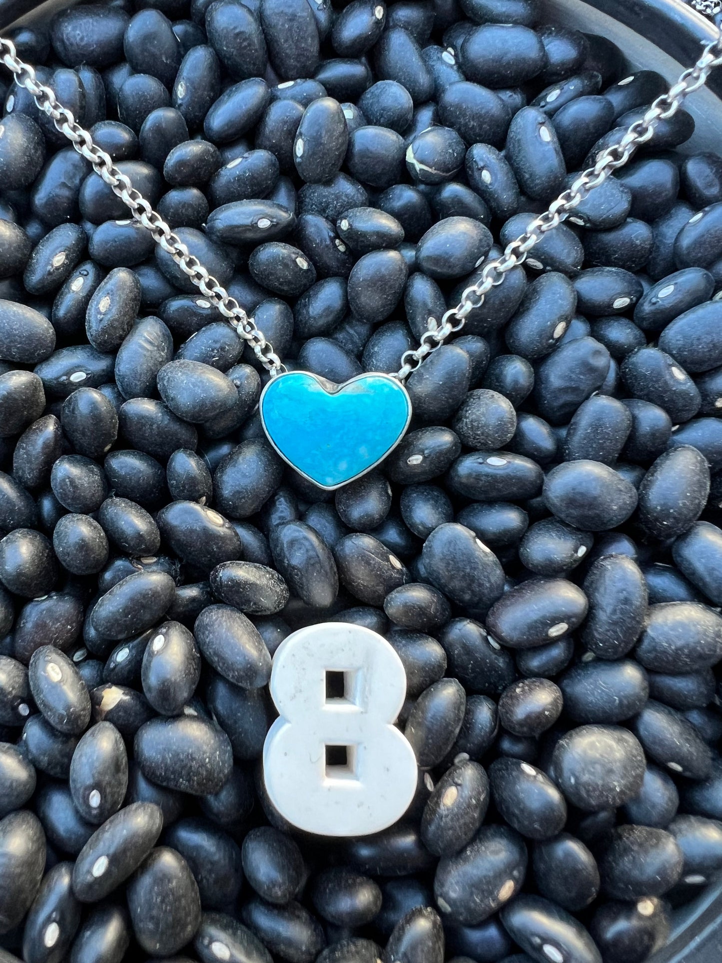 Turquoise Floating Heart Necklace