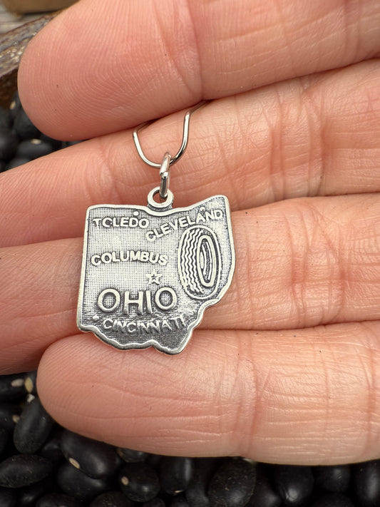 Ohio Sterling Silver Charm