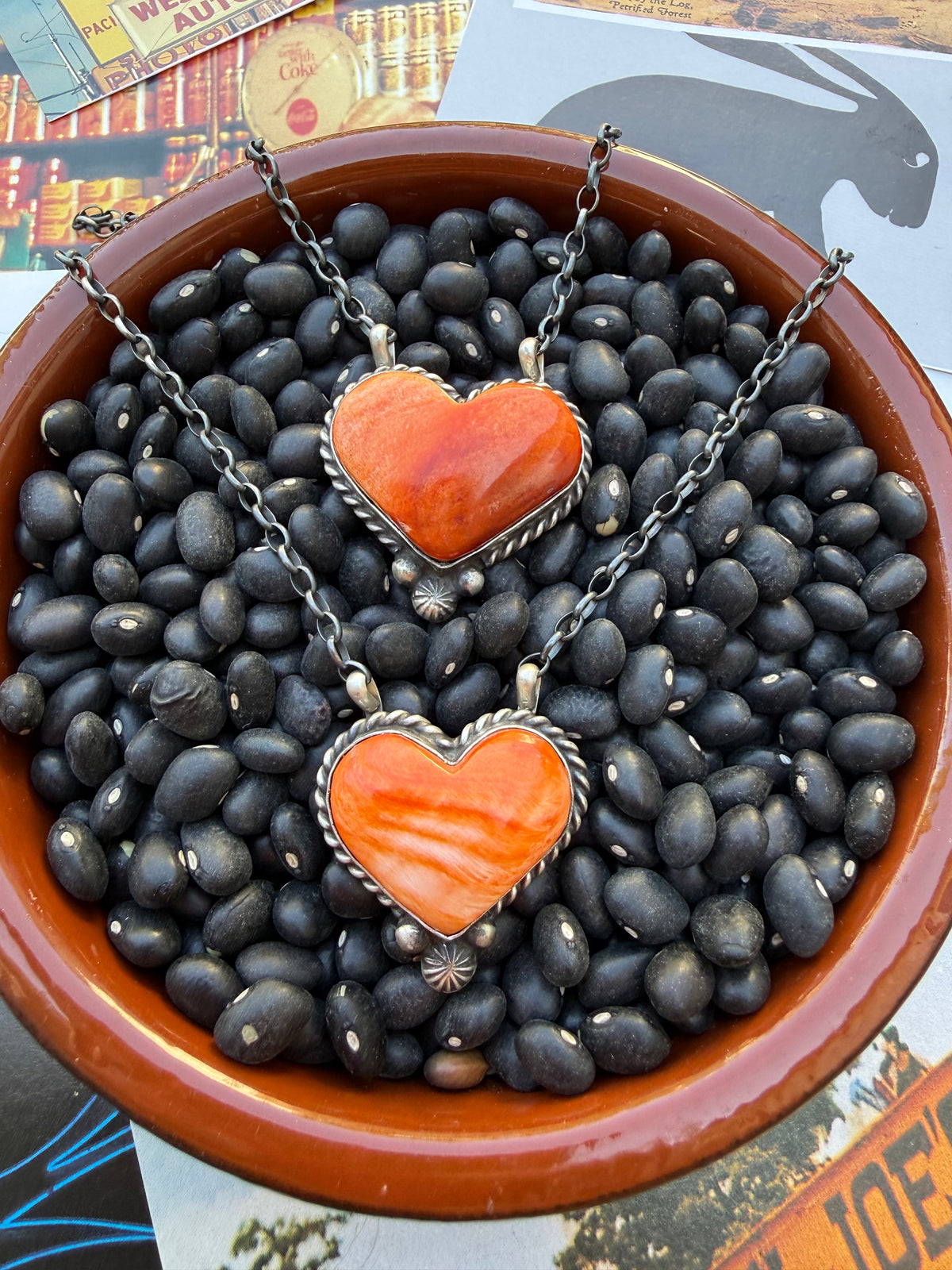 Heart Spiny Orange Necklace