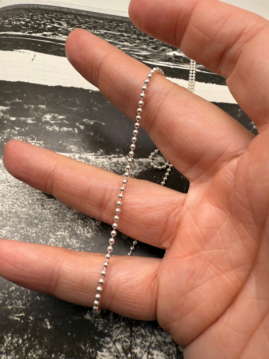 Bead Sterling Silver Chain 1.8mm