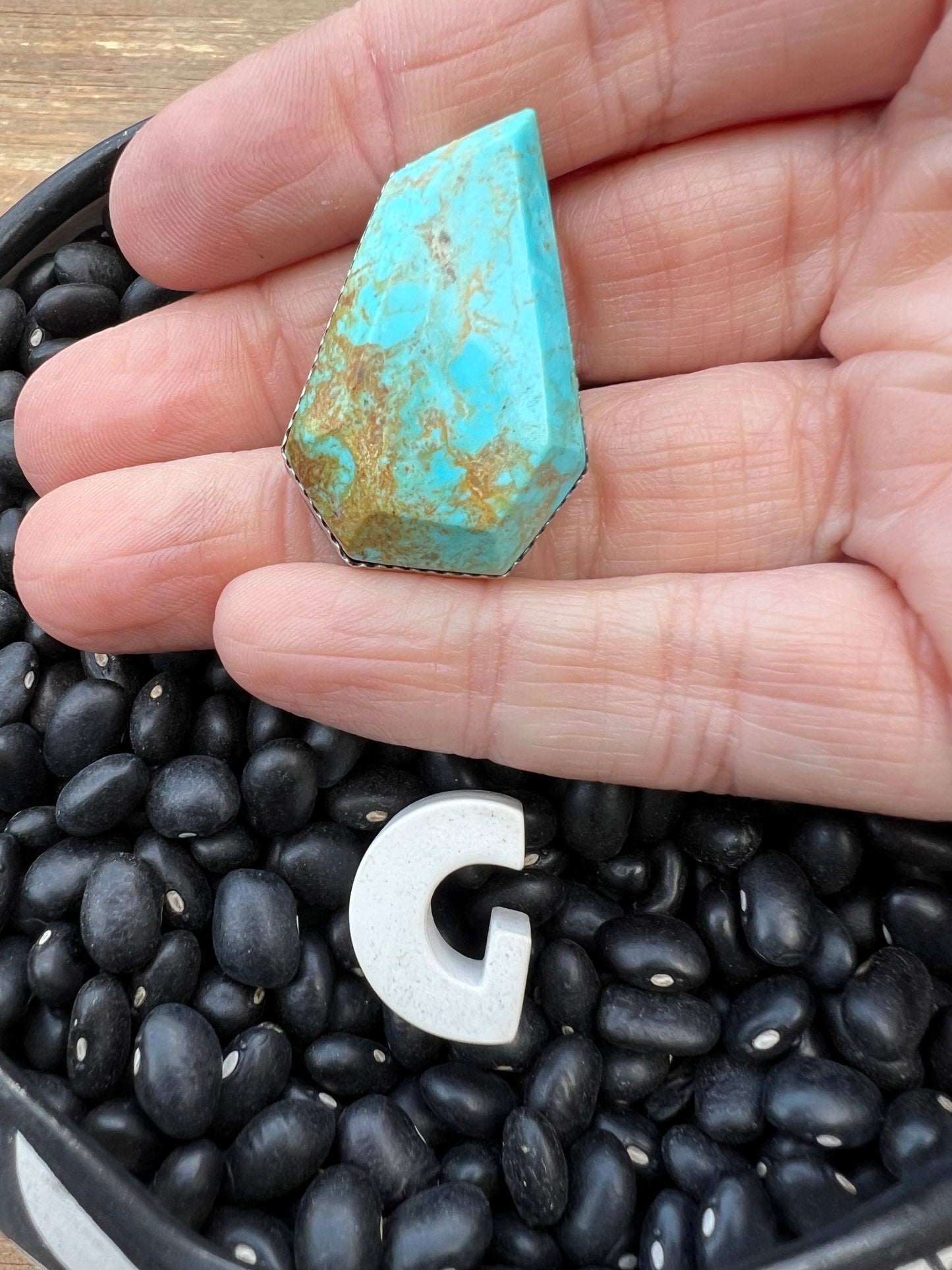 Rare Turquoise Faceted Gem Pendants