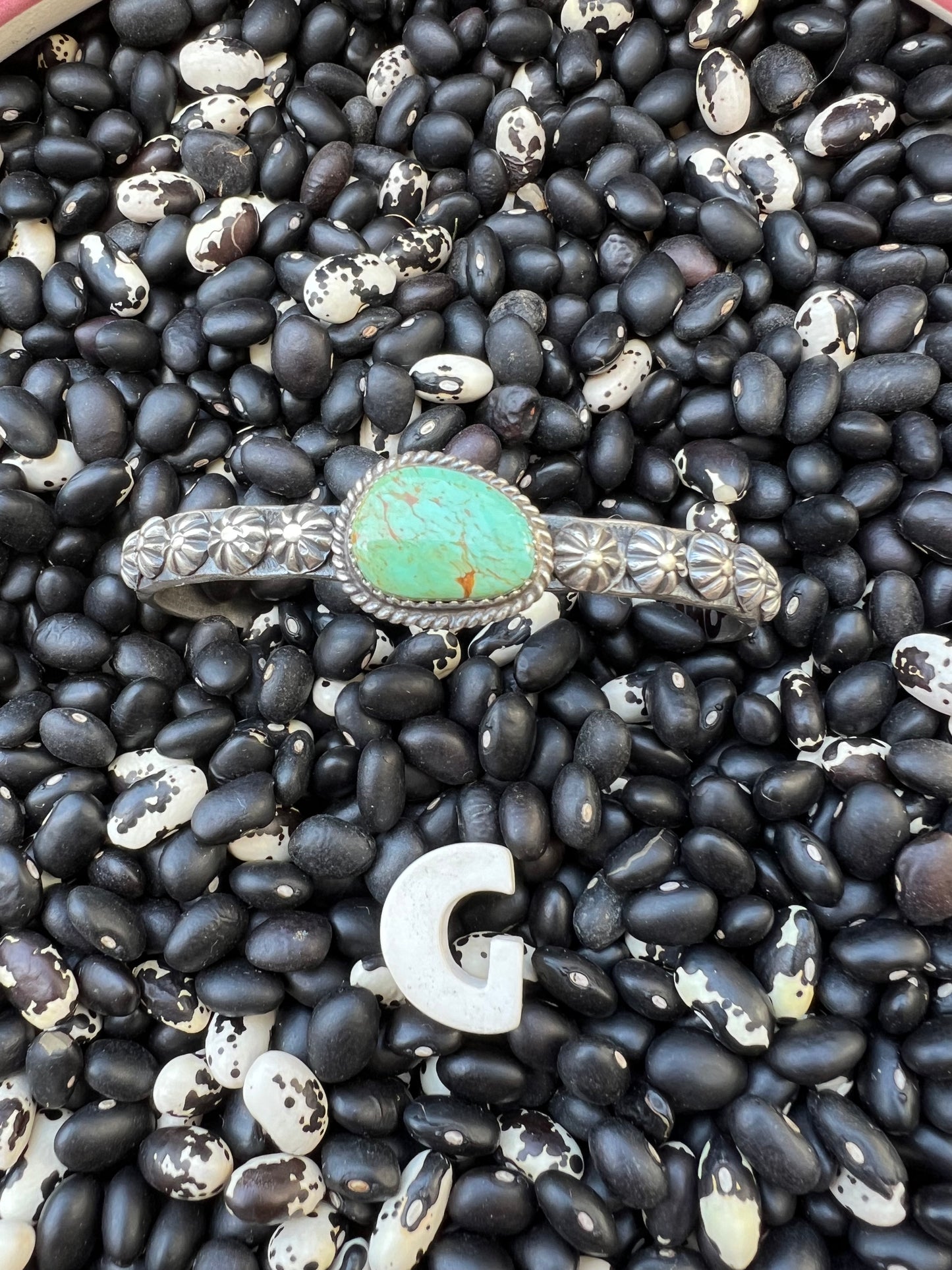 Lilah Turquoise Stamped Cuff