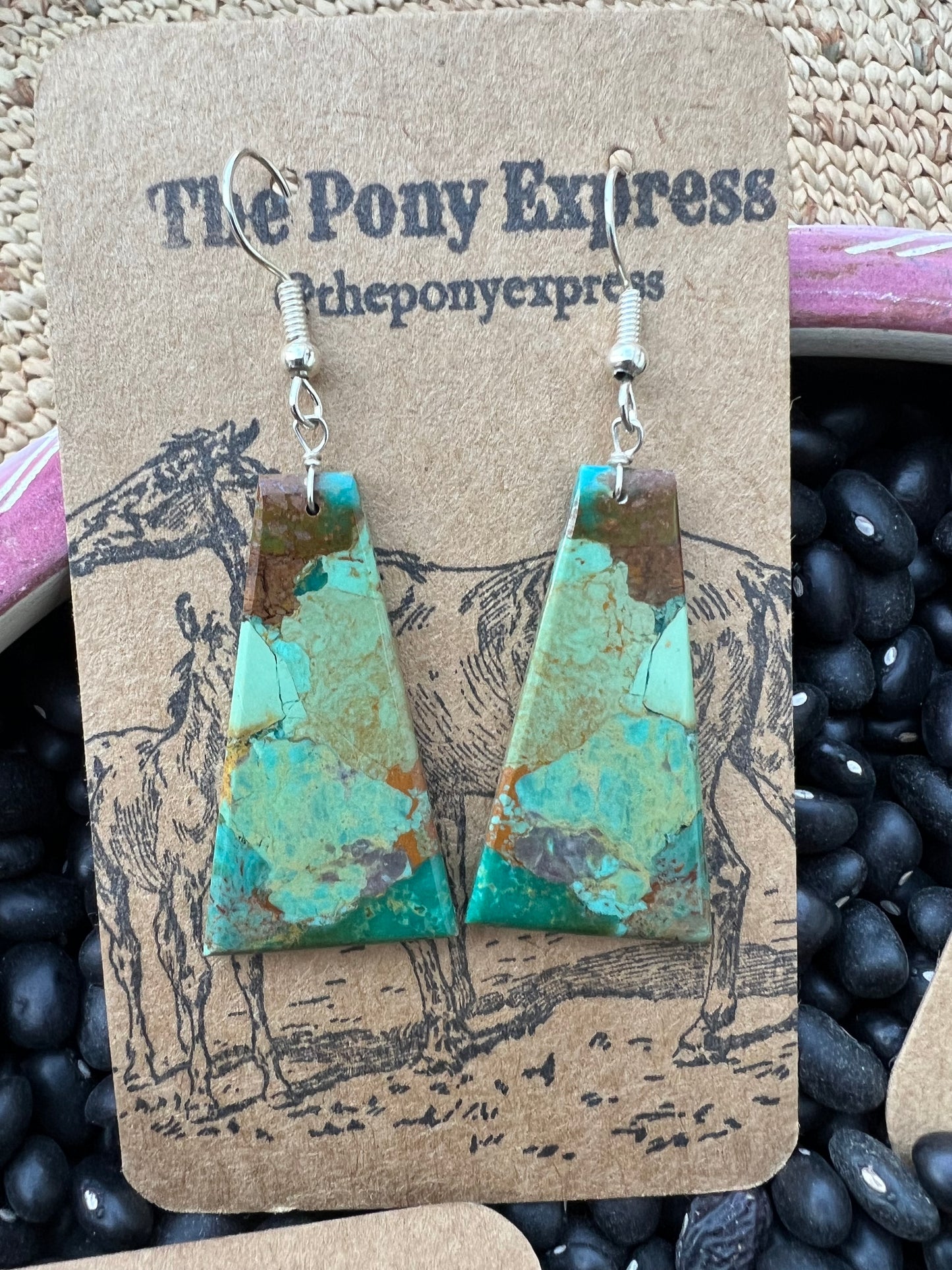 BLACKFRIDAY Turquoise Slab Earrings