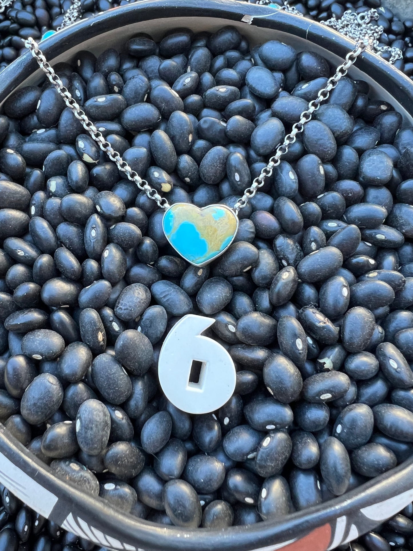 Turquoise Floating Heart Necklace