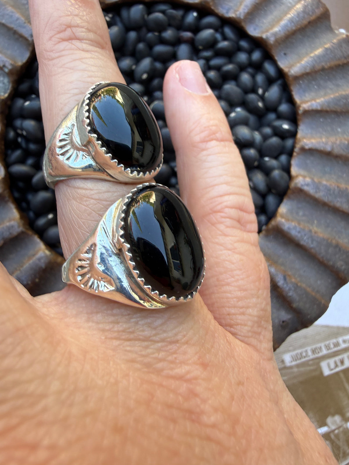 Black Onyx Signet Ring