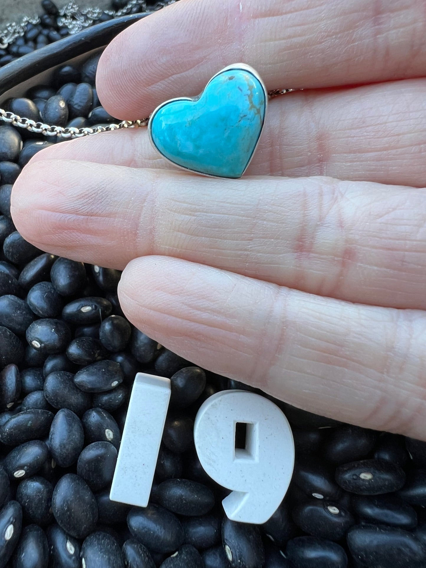 Turquoise Floating Heart Necklace