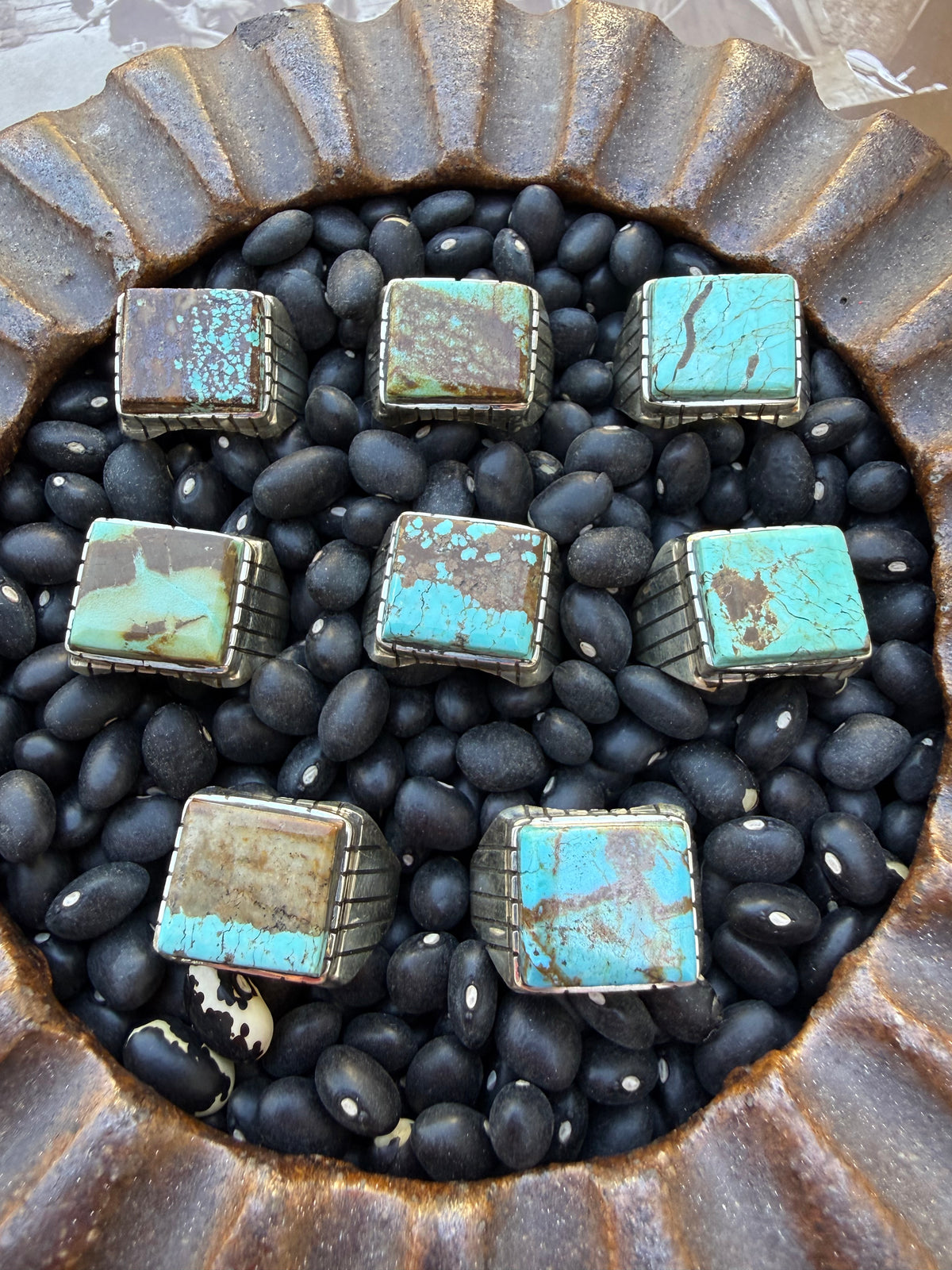 Turquoise Square Signet Ring