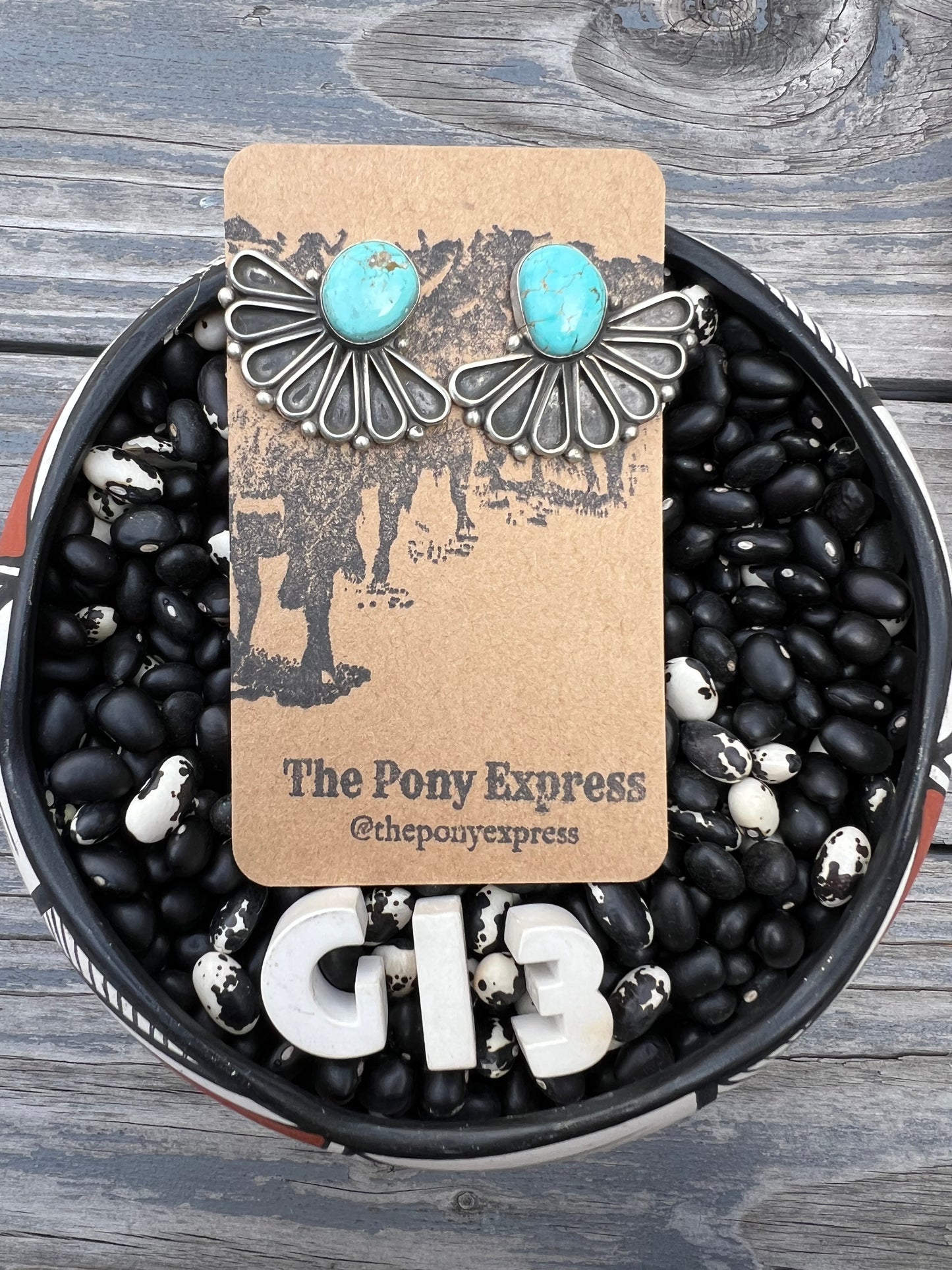 Flower Moon Turquoise Earrings