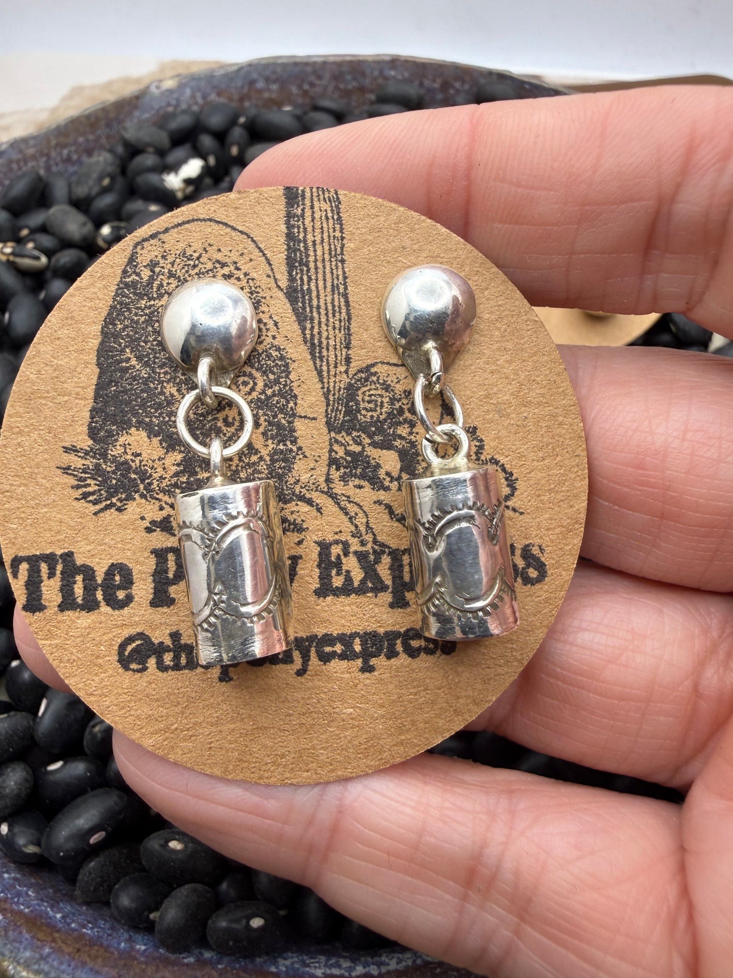 Handmade Navajo Pearl Earrings
