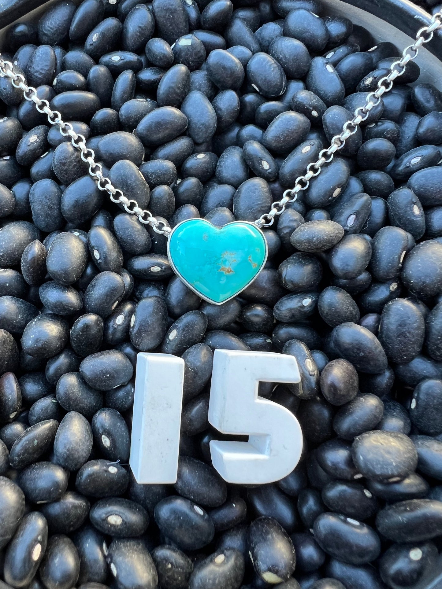 Turquoise Floating Heart Necklace