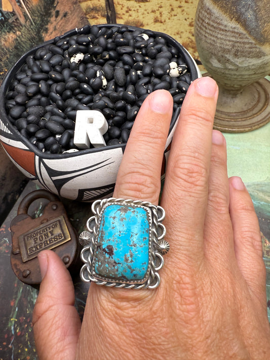 $99 Turquoise Statement Ring R size 10