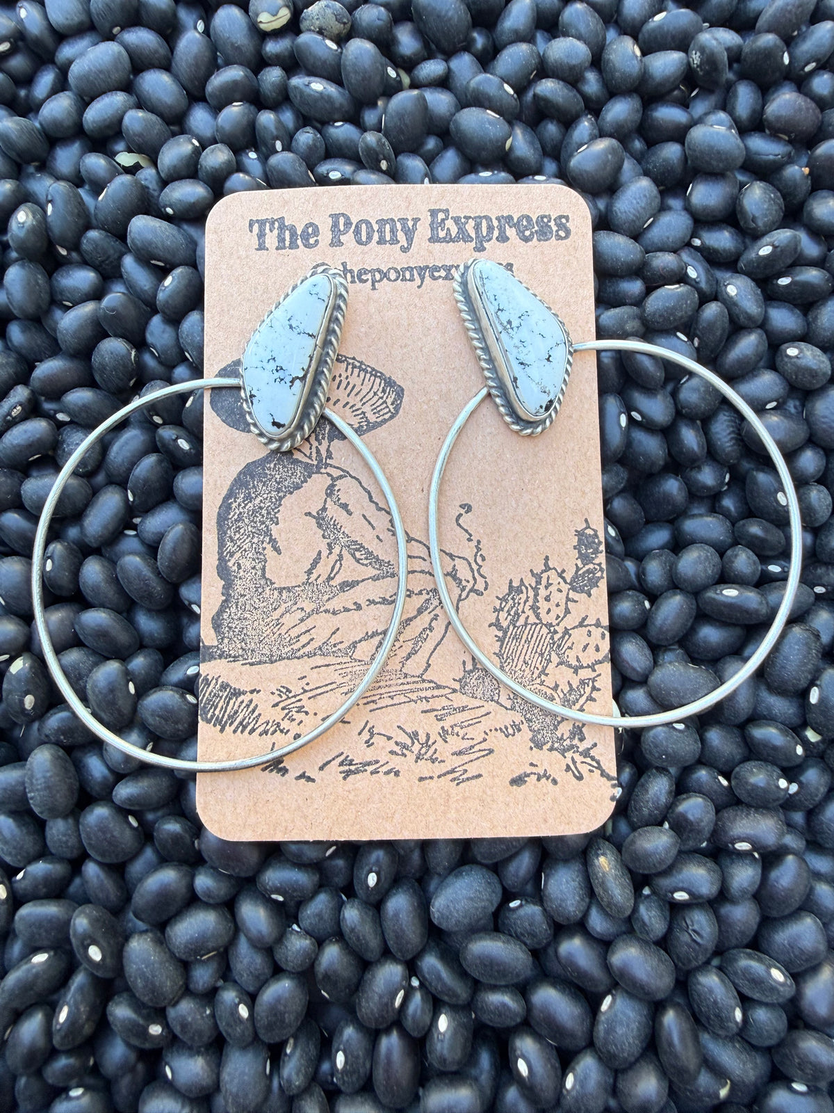 Side Saddle Hoops in White Buffalo