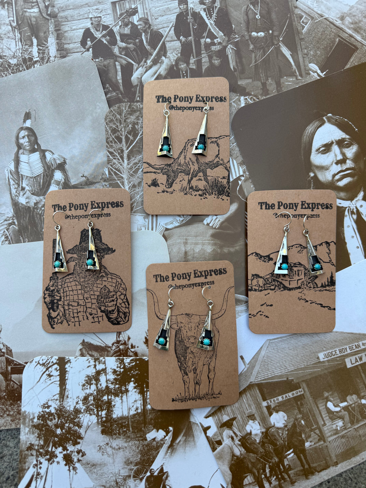 Teepee Shadowbox Dangle Earrings