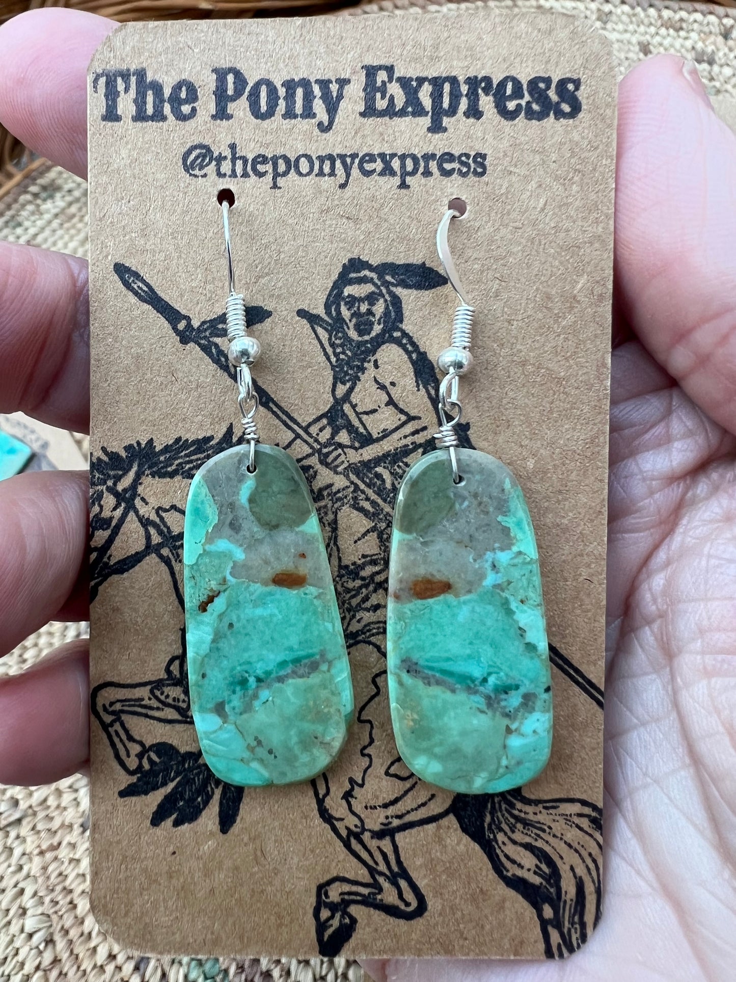 BLACKFRIDAY Turquoise Slab Earrings