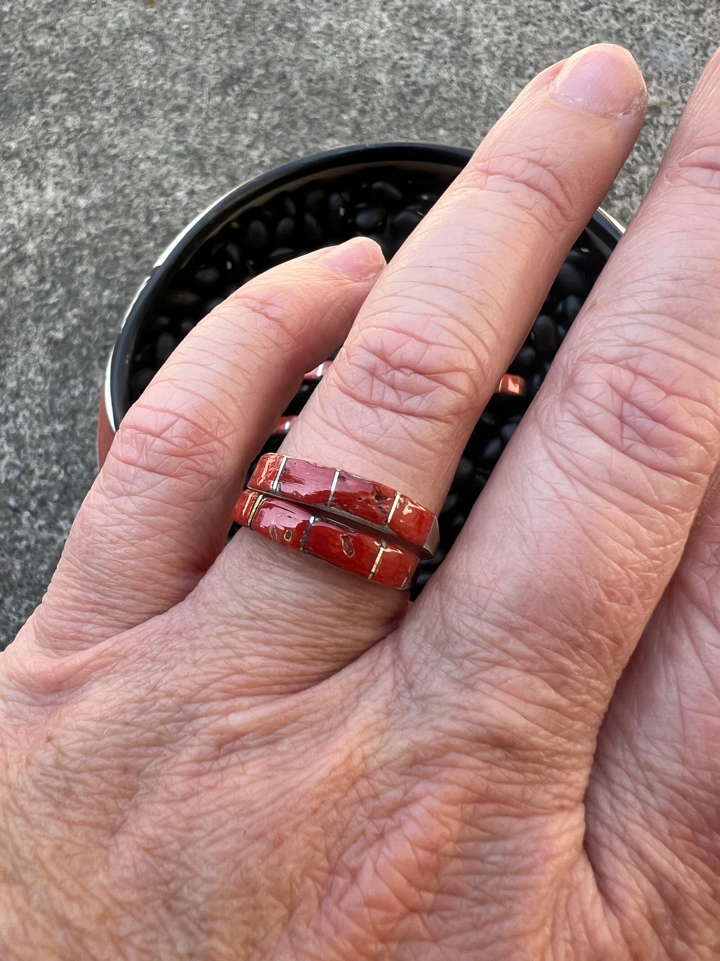 Thick Spiny Inlay Ring