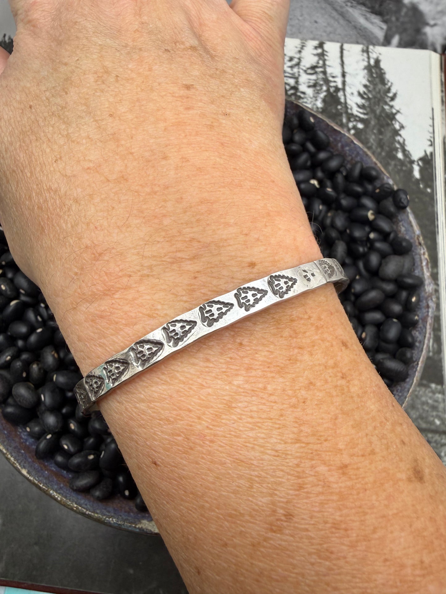 Hand Stamped Sterling Bangles