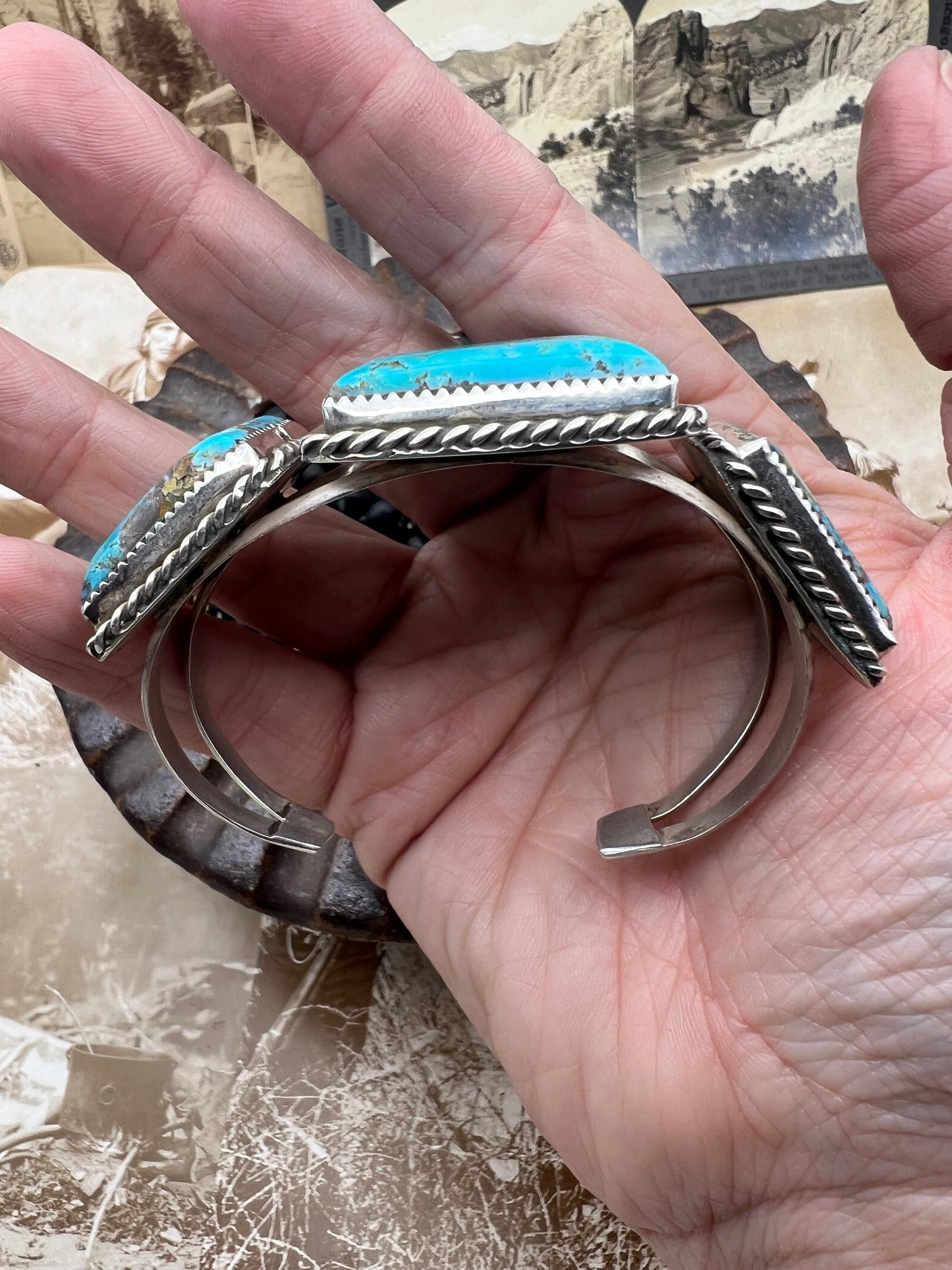 Turquoise Rectangle Cuff