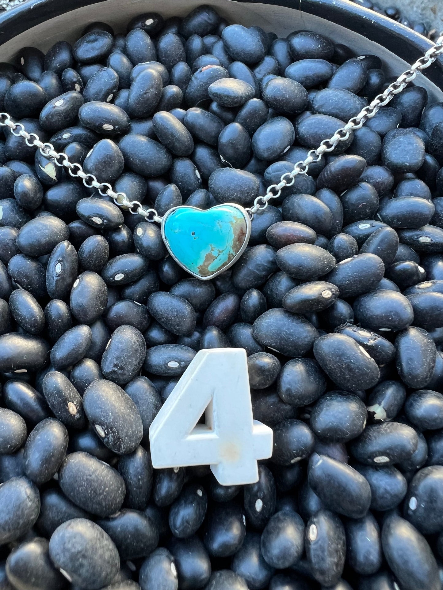 Turquoise Floating Heart Necklace