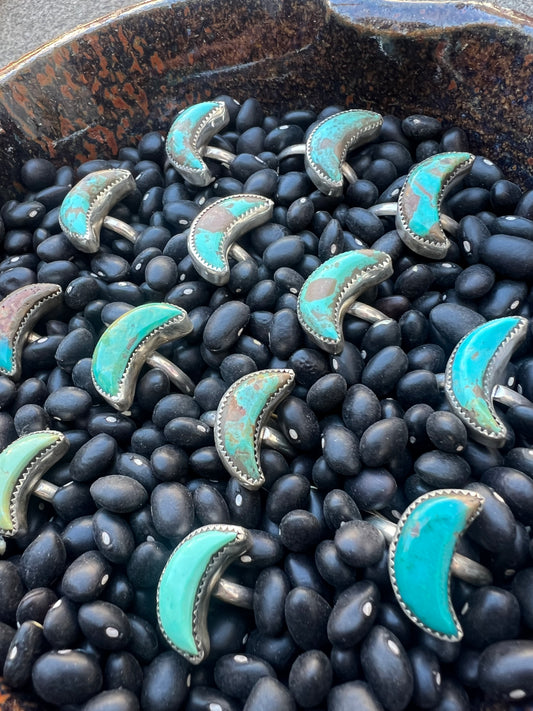 Turquoise Moon Rings