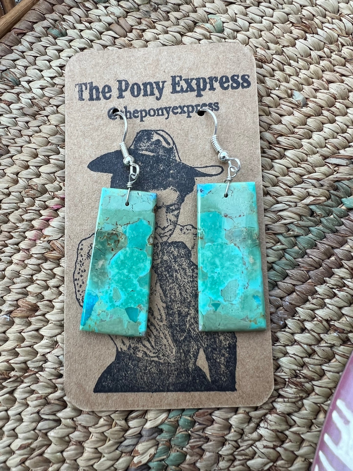 BLACKFRIDAY Turquoise Slab Earrings