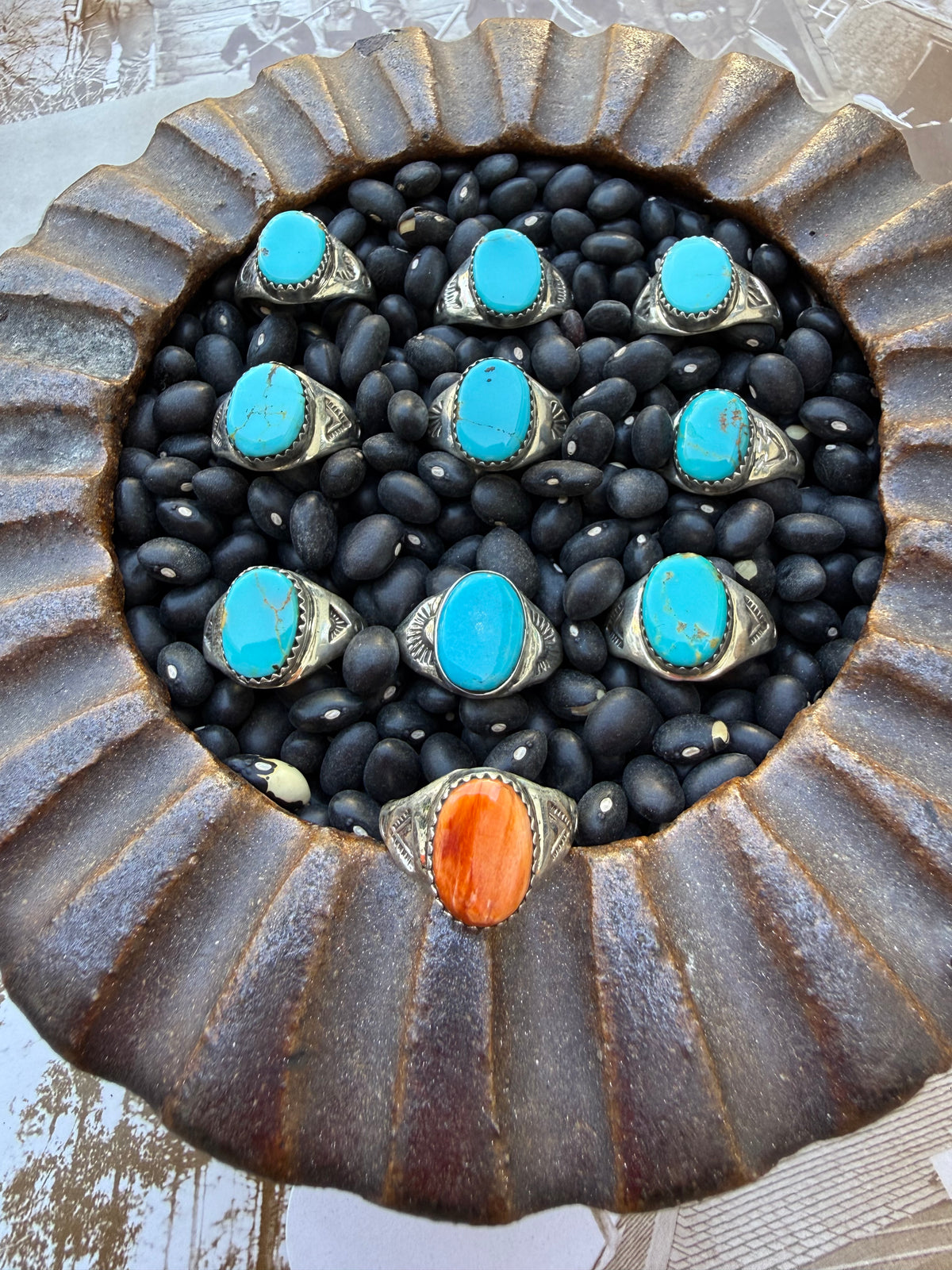 Turquoise Oval Signet Ring