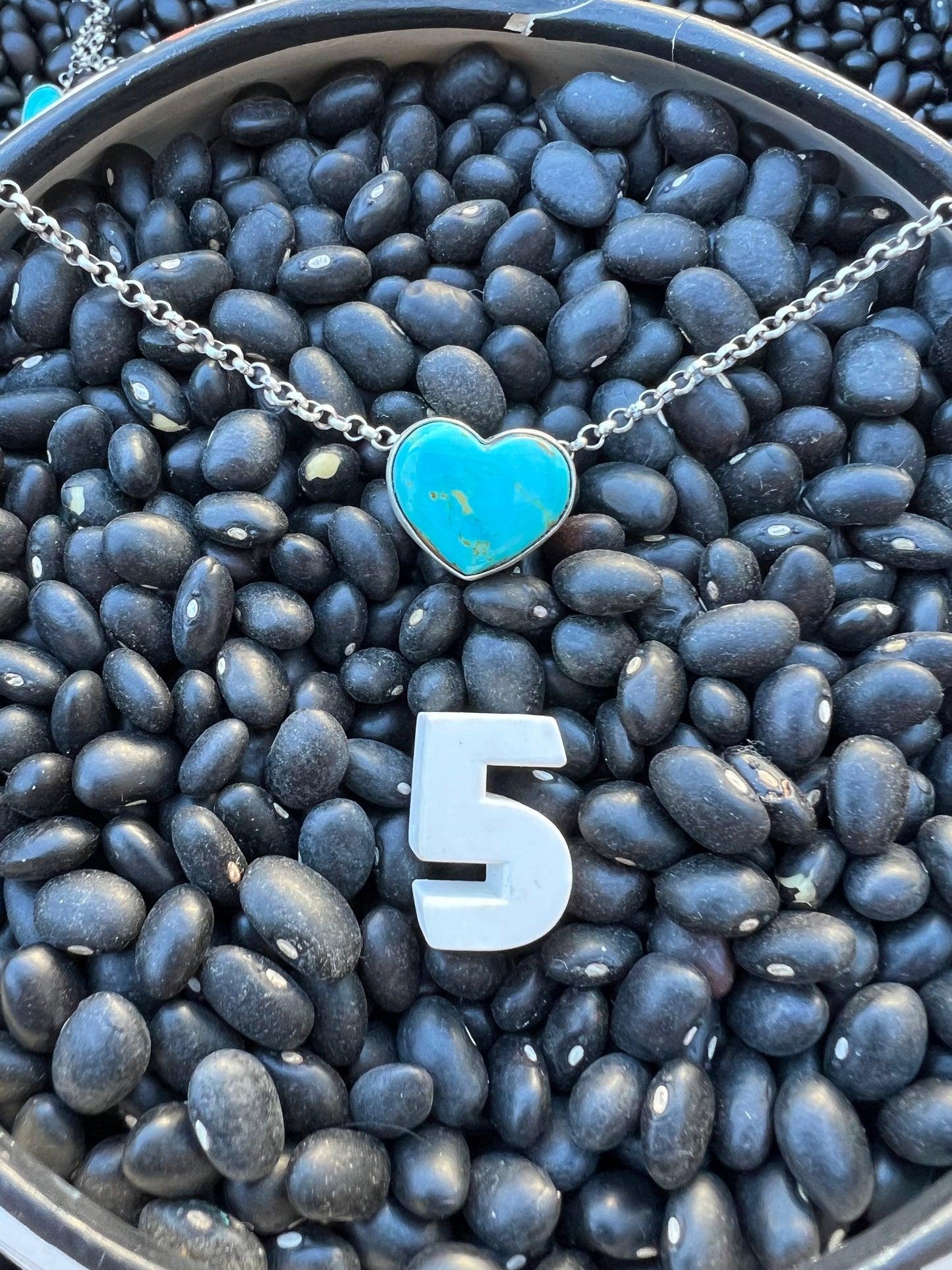 Turquoise Floating Heart Necklace