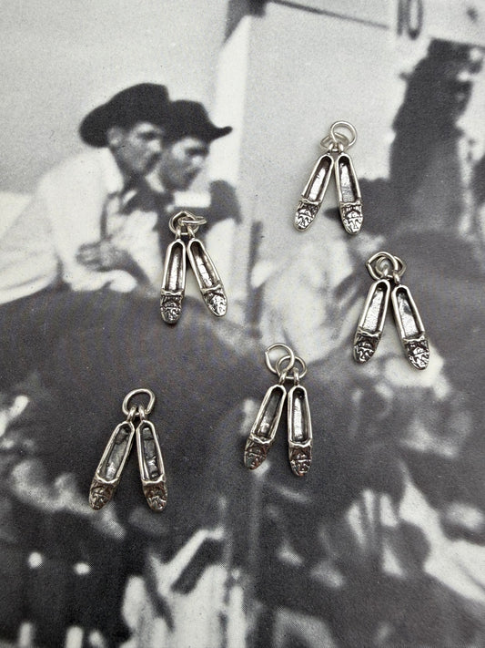 Moccasins movable Sterling Silver Charm