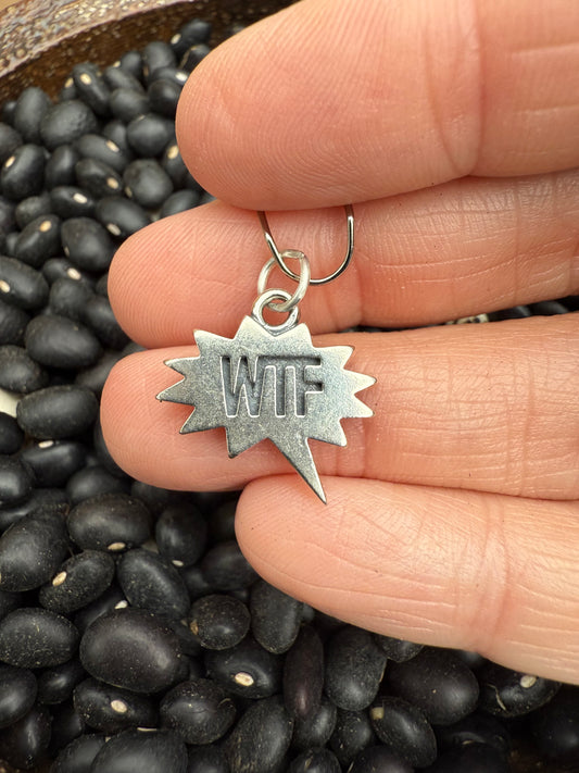 WTF Speech Bubble Sterling Silver Charm