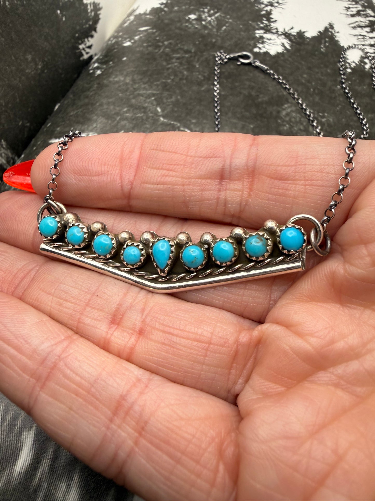 Turquoise V Necklace