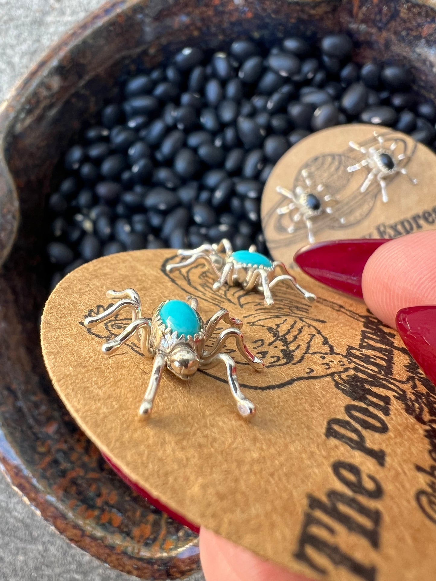 Handmade Spider Studs