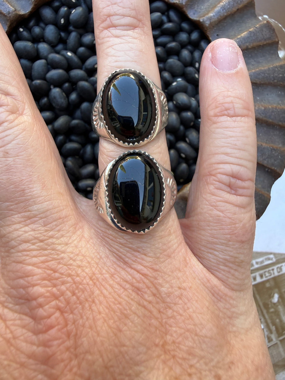 Black Onyx Signet Ring
