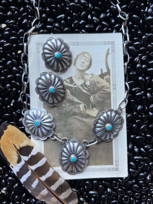 Concho Necklace & Earrings Set